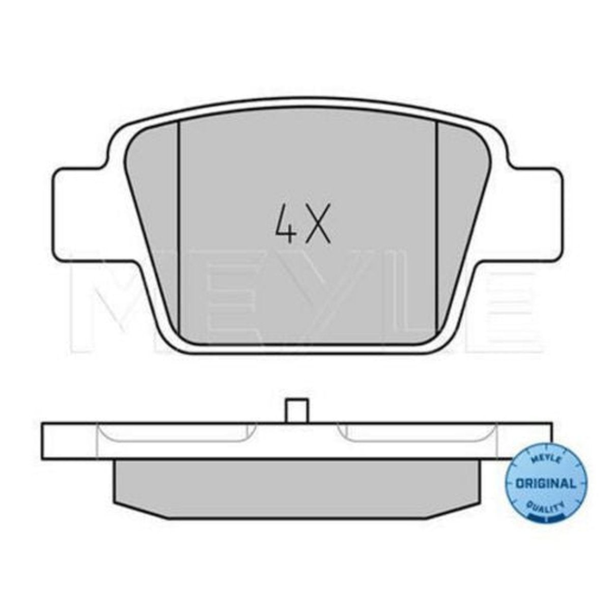MEYLE Original Brake Pad Set Rear 025 237 1415