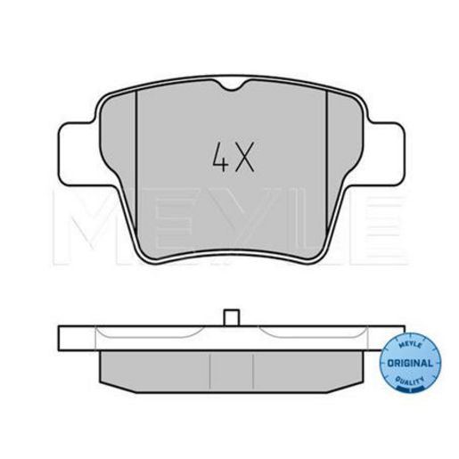 MEYLE Original Brake Pad Set Rear 025 241 5017