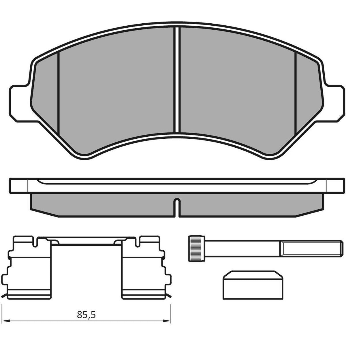MEYLE Original Brake Pad Set Front 025 244 6619/W2