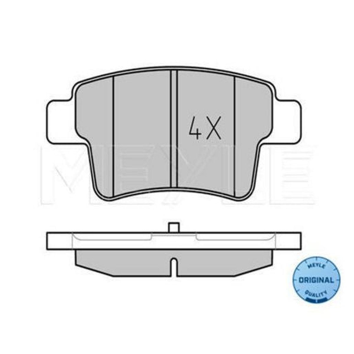 MEYLE Original Brake Pad Set Rear 025 245 4016