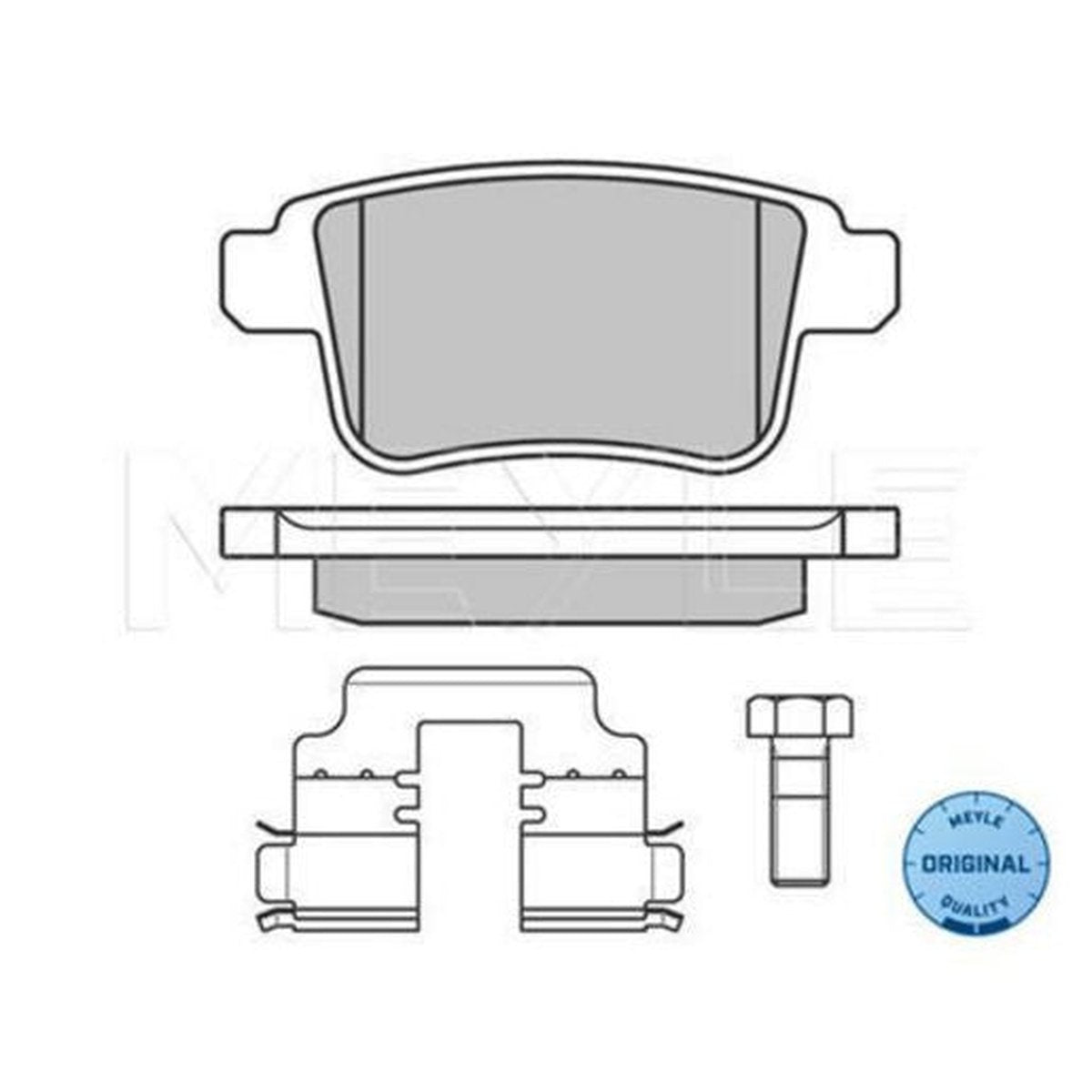MEYLE Original Brake Pad Set Rear 025 246 9216