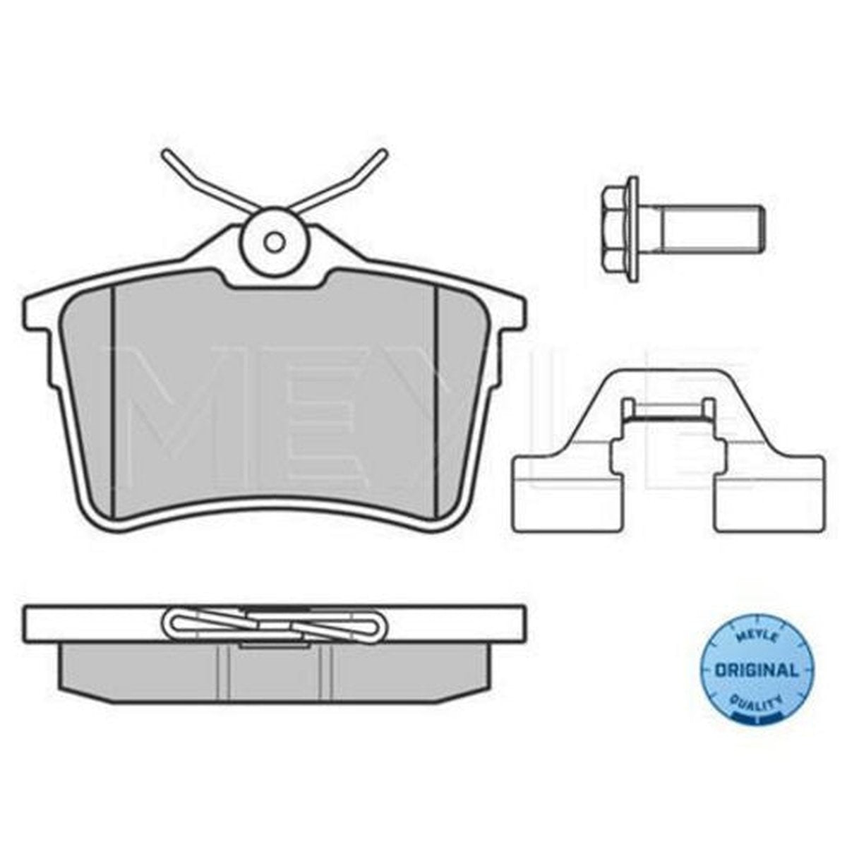 MEYLE Original Brake Pad Set Rear 025 247 6516/W