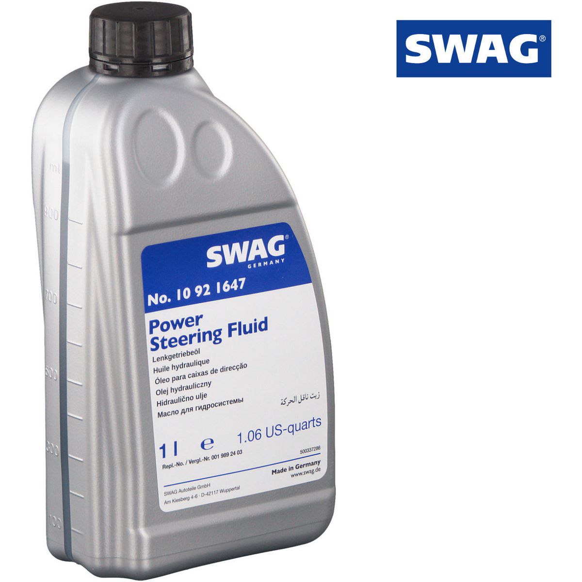 SWAG Hydraulic Fluid (Blue) 1L 10 92 1647