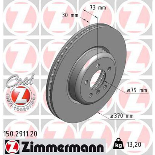 Zimmermann OE Coat Z Brake Rotor Single 370mm Front 150.2911.20