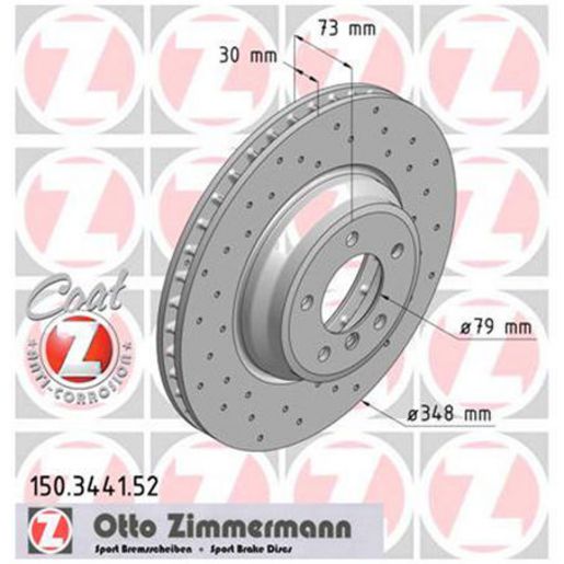 Zimmermann Sport Z Brake Rotor Pair 348mm Front 150.3441.52