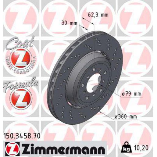 Zimmermann Formula Z Brake Rotor 360mm Front RH 150.3458.70