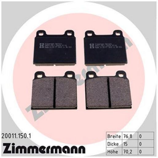 Zimmermann Brake Pad Front Set 20011.150.1