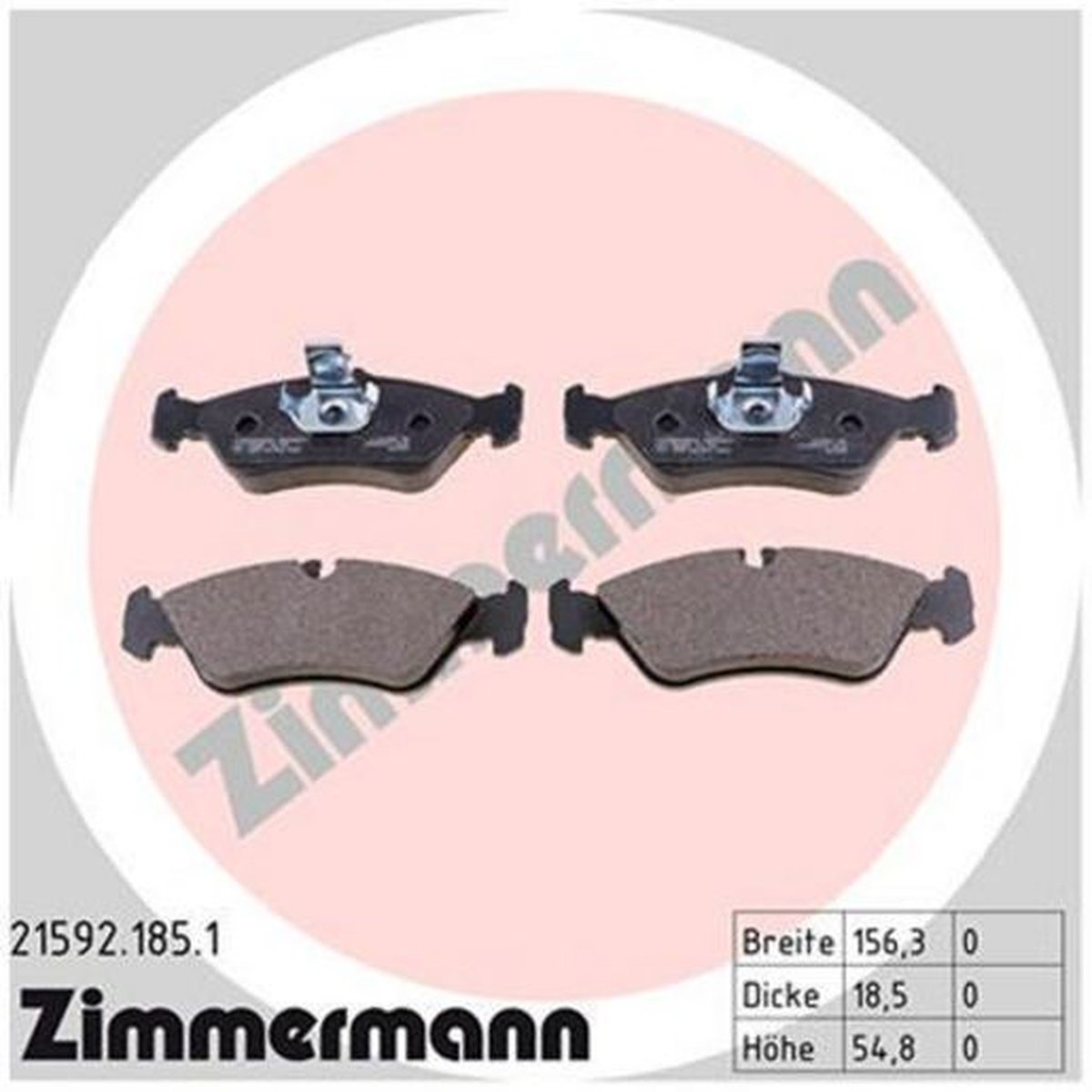 Zimmermann Brake Pad Rear Set 21592.185.1