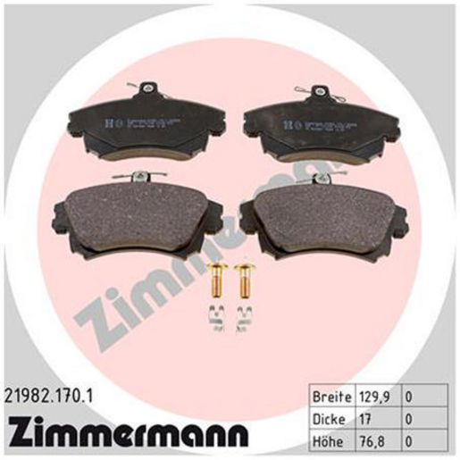 Zimmermann Brake Pad Front Set 21982 170 1