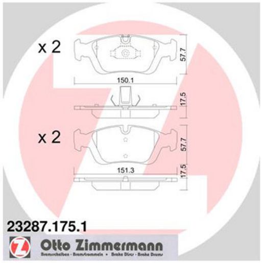 Zimmermann Brake Pad Front Set 23287.175.1