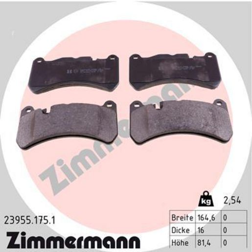 Zimmermann Brake Pad Front Set 23955.175.1