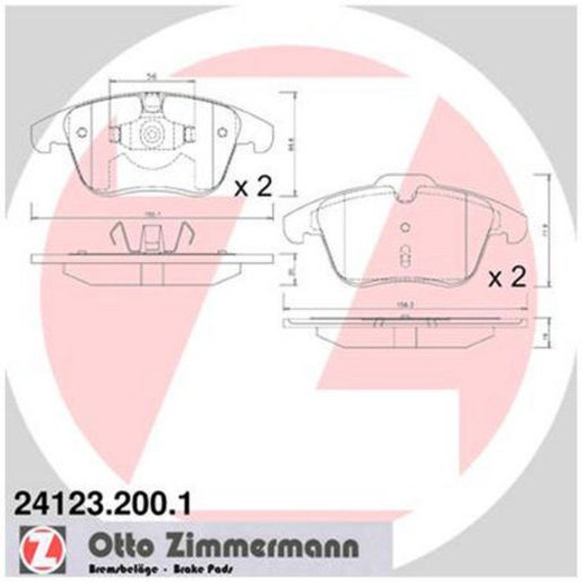 Zimmermann Brake Pad Front Set 24123.200.1