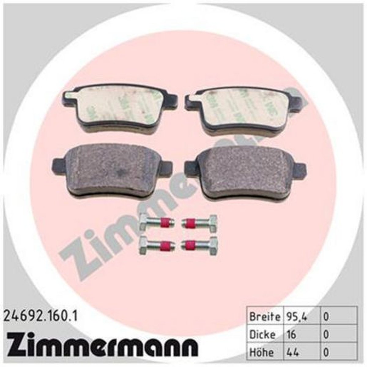 Zimmermann Brake Pad Rear Set 24692.160.1