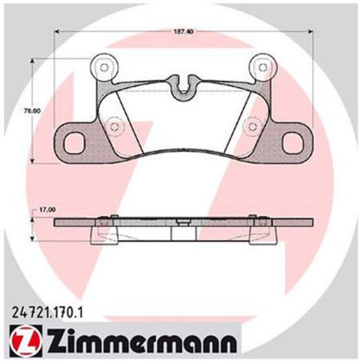 Zimmermann Brake Pad Rear Set 24721.170.1