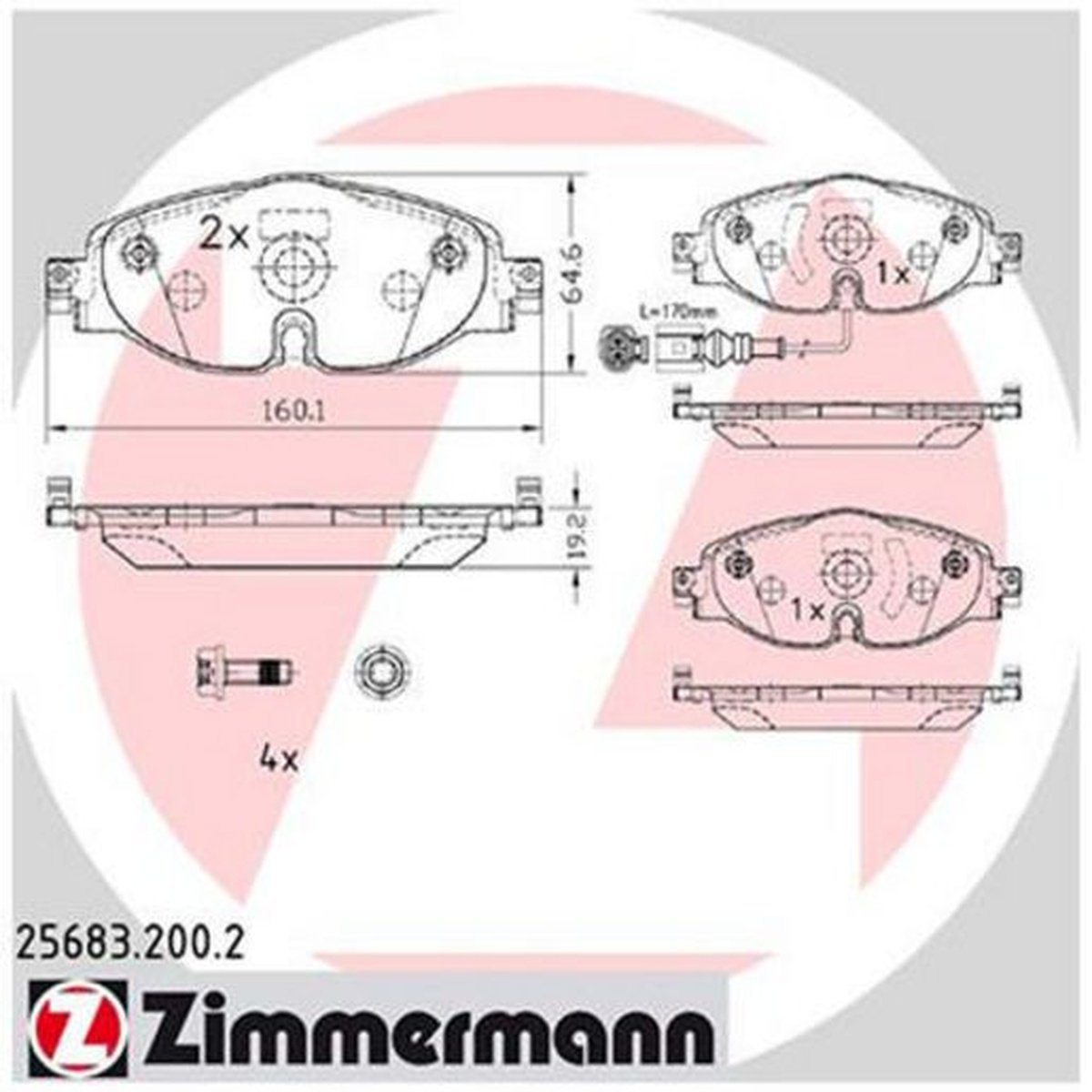 Zimmermann Brake Pad Front Set 25683.200.2