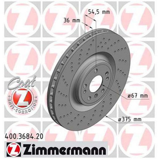 Zimmermann OE Coat Z Brake Rotor Single 375mm Front 400.3684.20