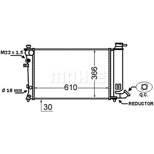 Mahle Radiator OE Quality CR1431000S