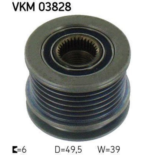 SKF Free Wheel Clutch Altenator VKM 03828