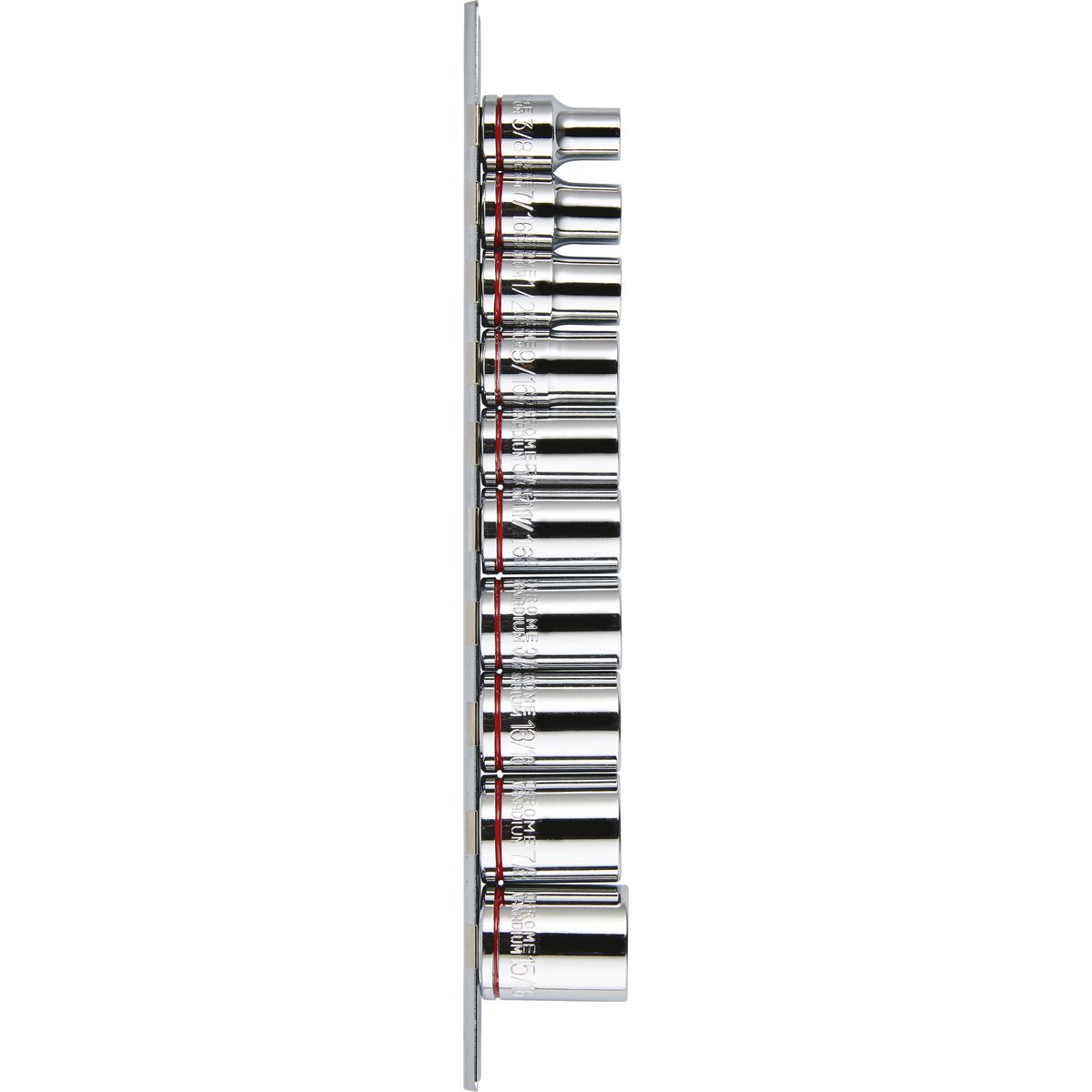 Mechpro Socket Rail Set SAE 1/2In Drive 10pc