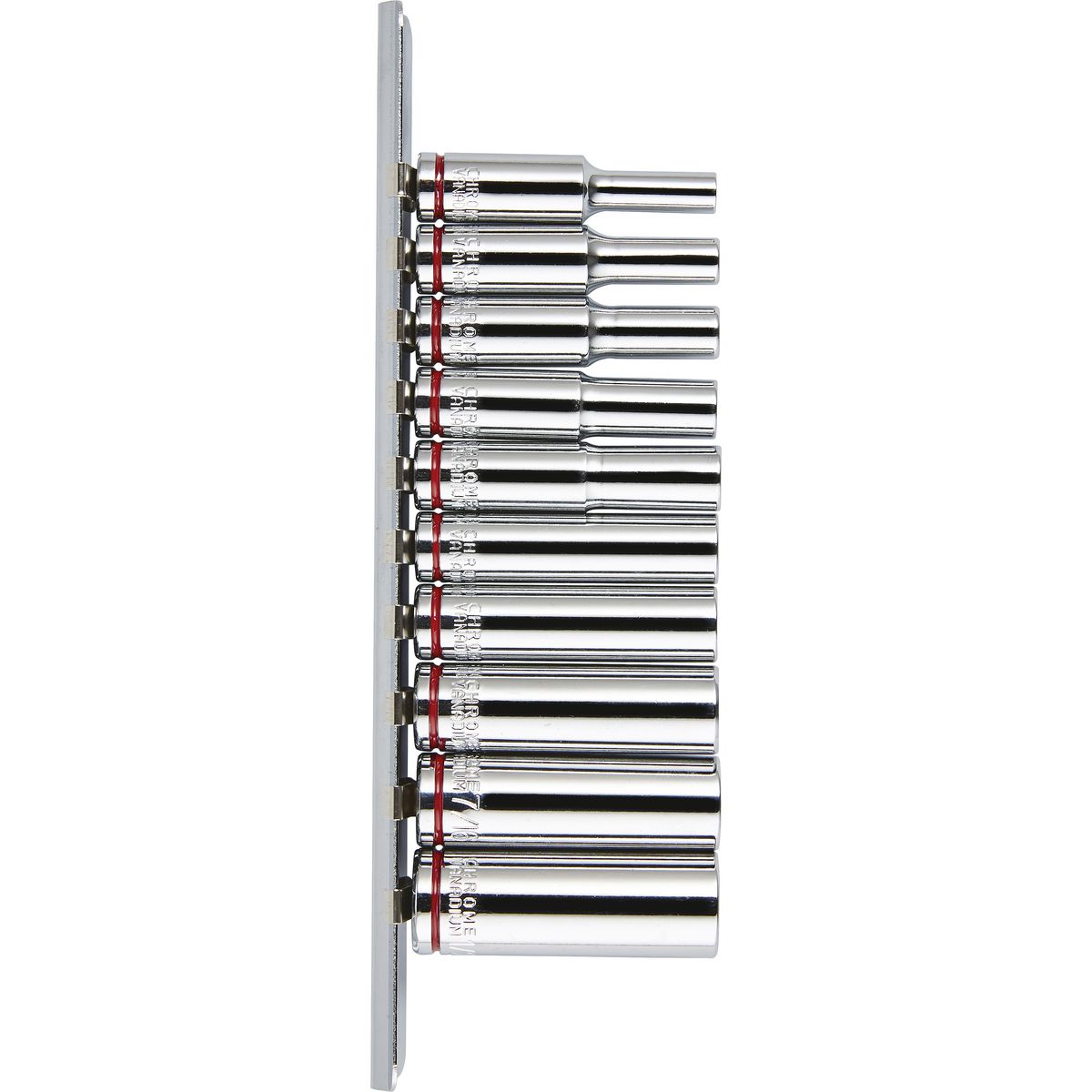Mechpro Deep Socket Rail Set SAE 1/4In Drive 10pc