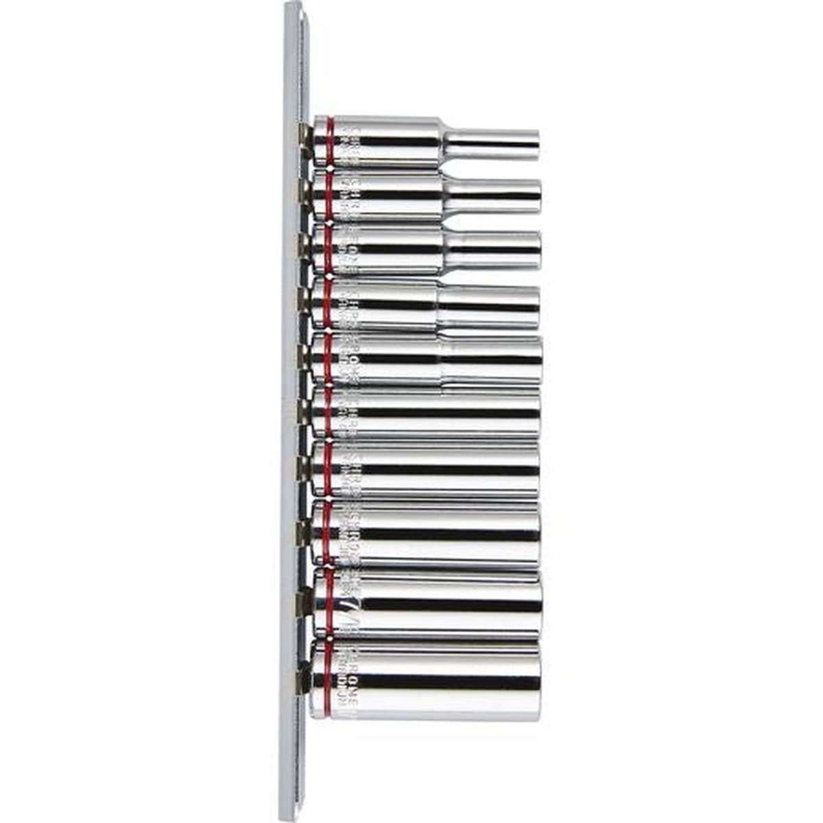 Mechpro Deep Socket Rail Set SAE 1/4In Drive 10pc