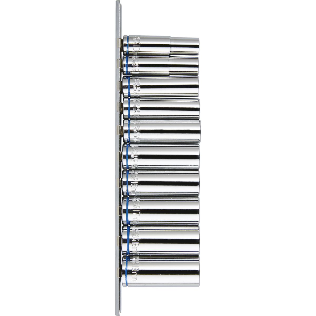 Mechpro Deep Socket Rail Set Metric 3/8In Drive 10pc