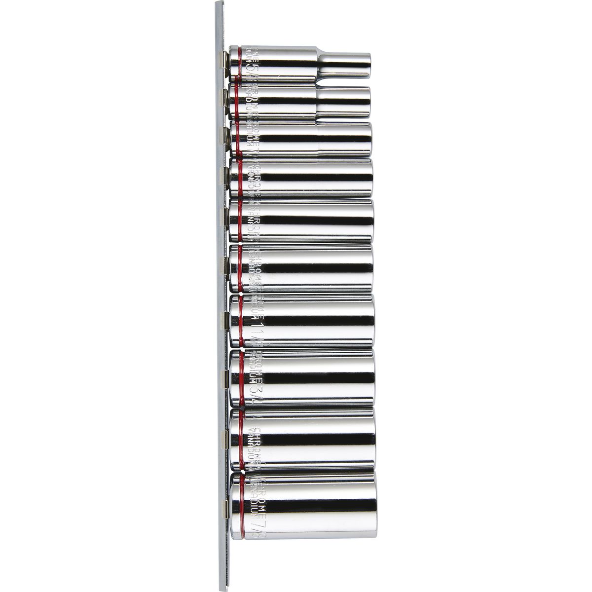 Mechpro Deep Socket Rail Set SAE 3/8In Drive 10pc