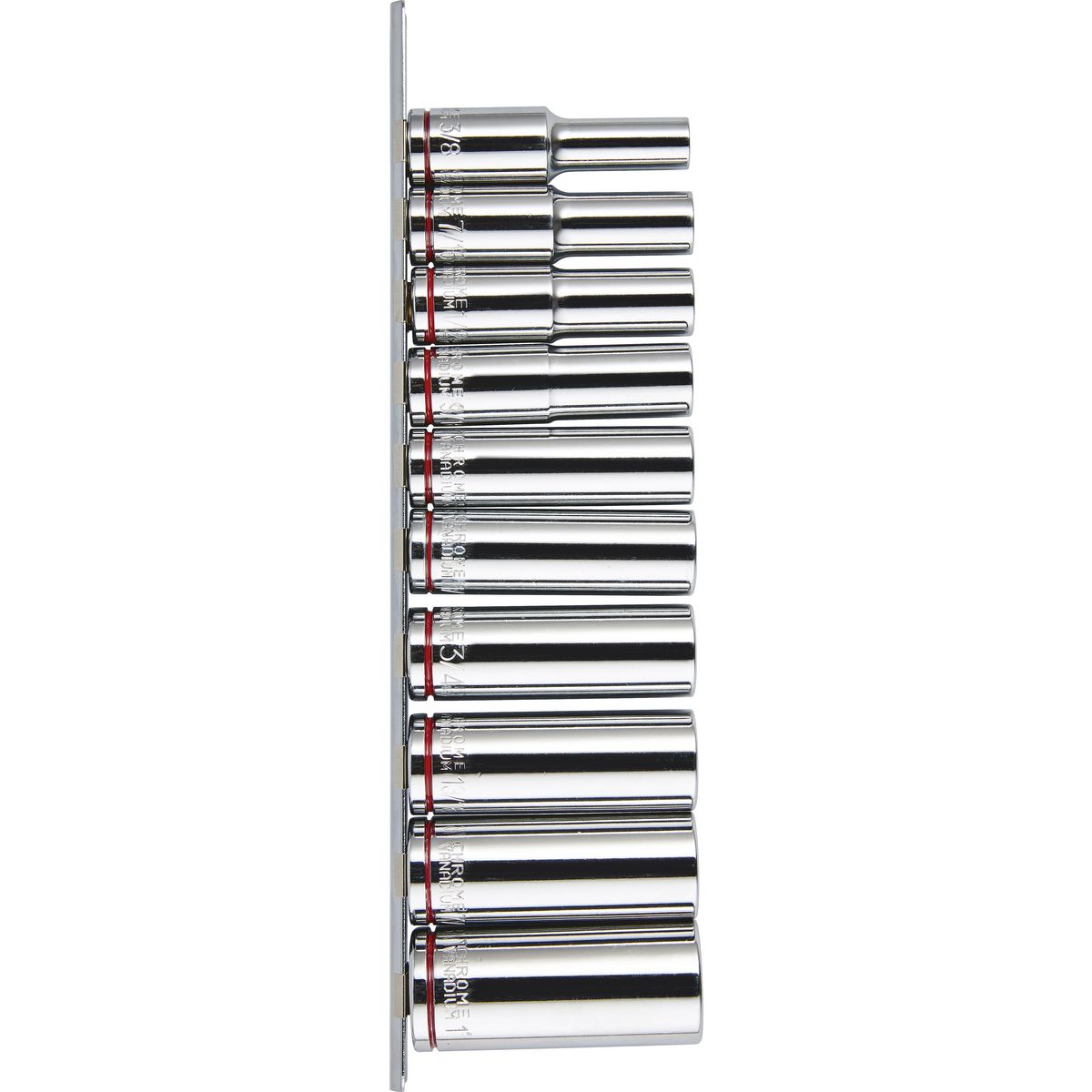 Mechpro Deep Socket Rail Set SAE 1/2In Drive 10pc