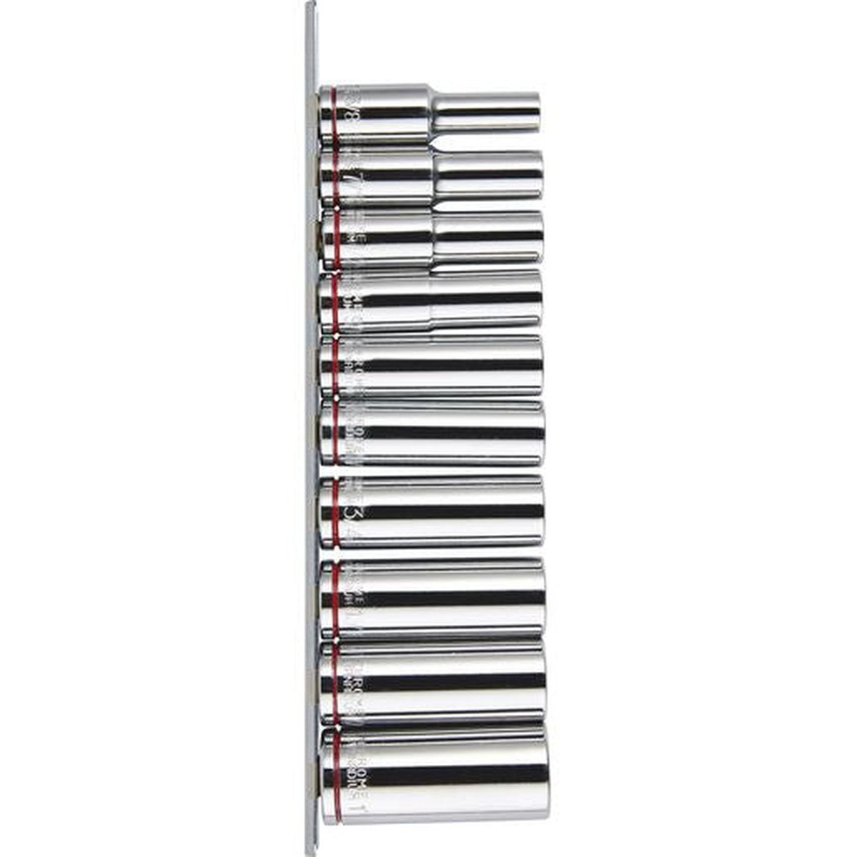 Mechpro Deep Socket Rail Set SAE 1/2In Drive 10pc