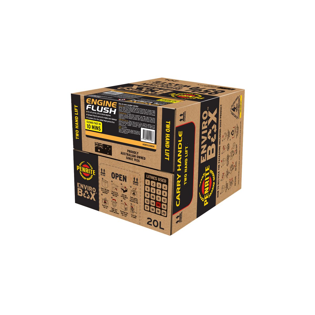 Penrite Engine Flush Additive Enviro Box 20L ADEF020BOX
