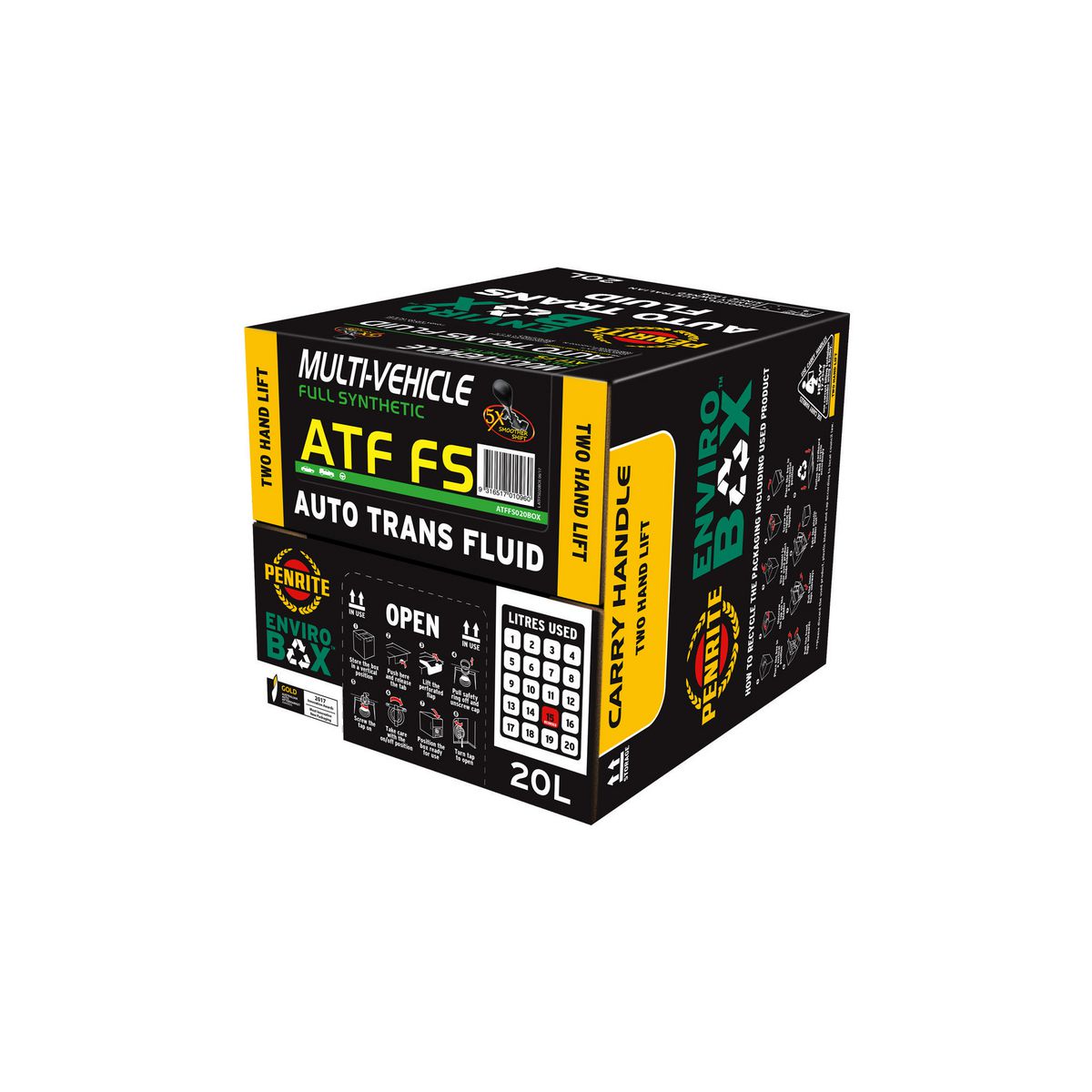 Penrite ATF FS Full Multi-Vehicle Automatic Transmission Fluid Enviro BOX 20L ATFFS020BOX