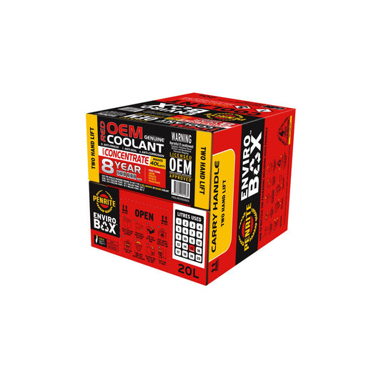 Penrite 8 Year 500,000km Red Coolant Concentrate Enviro Box 20L COOLRED020BOX