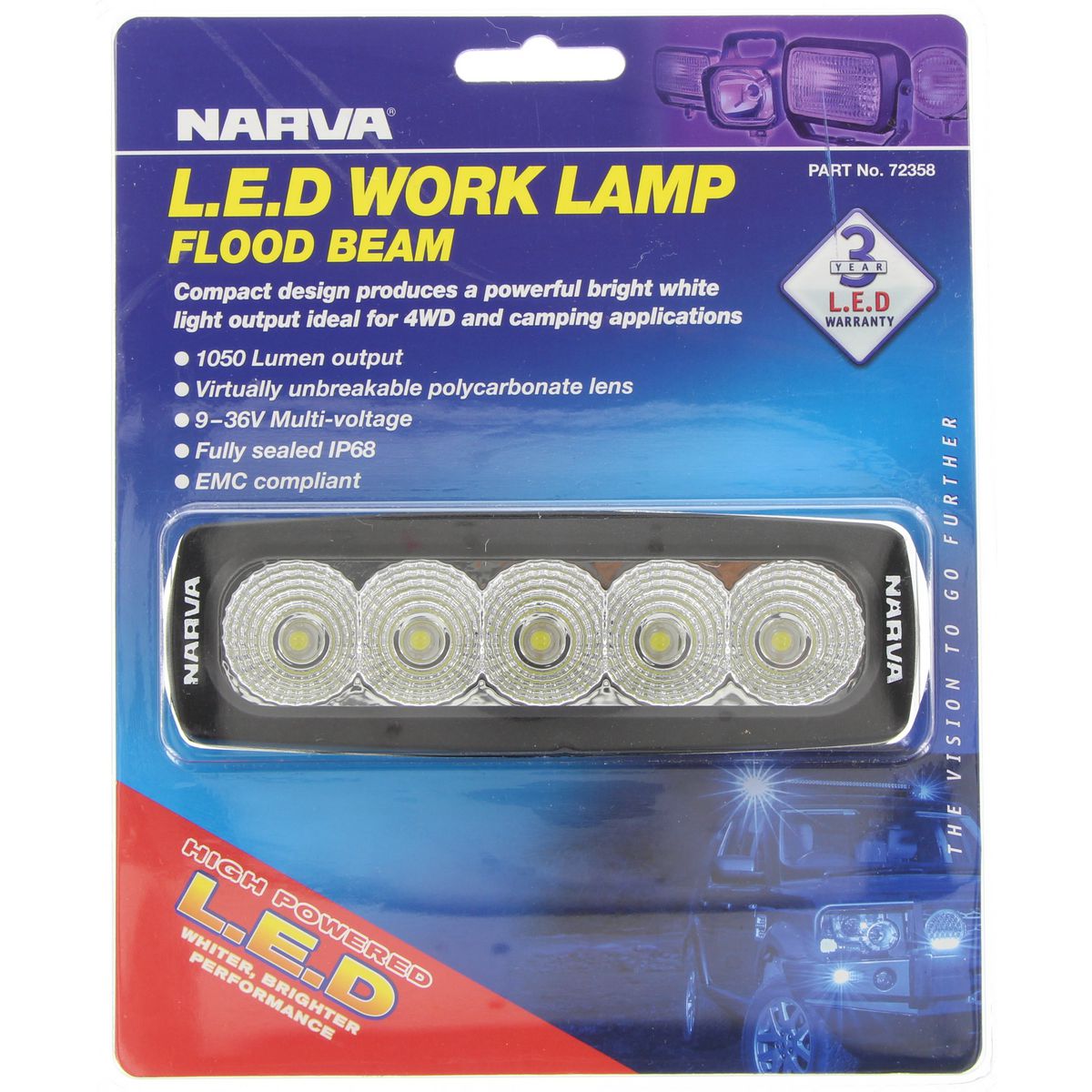 Narva LED Work Lamp 9-36V 15W 72358