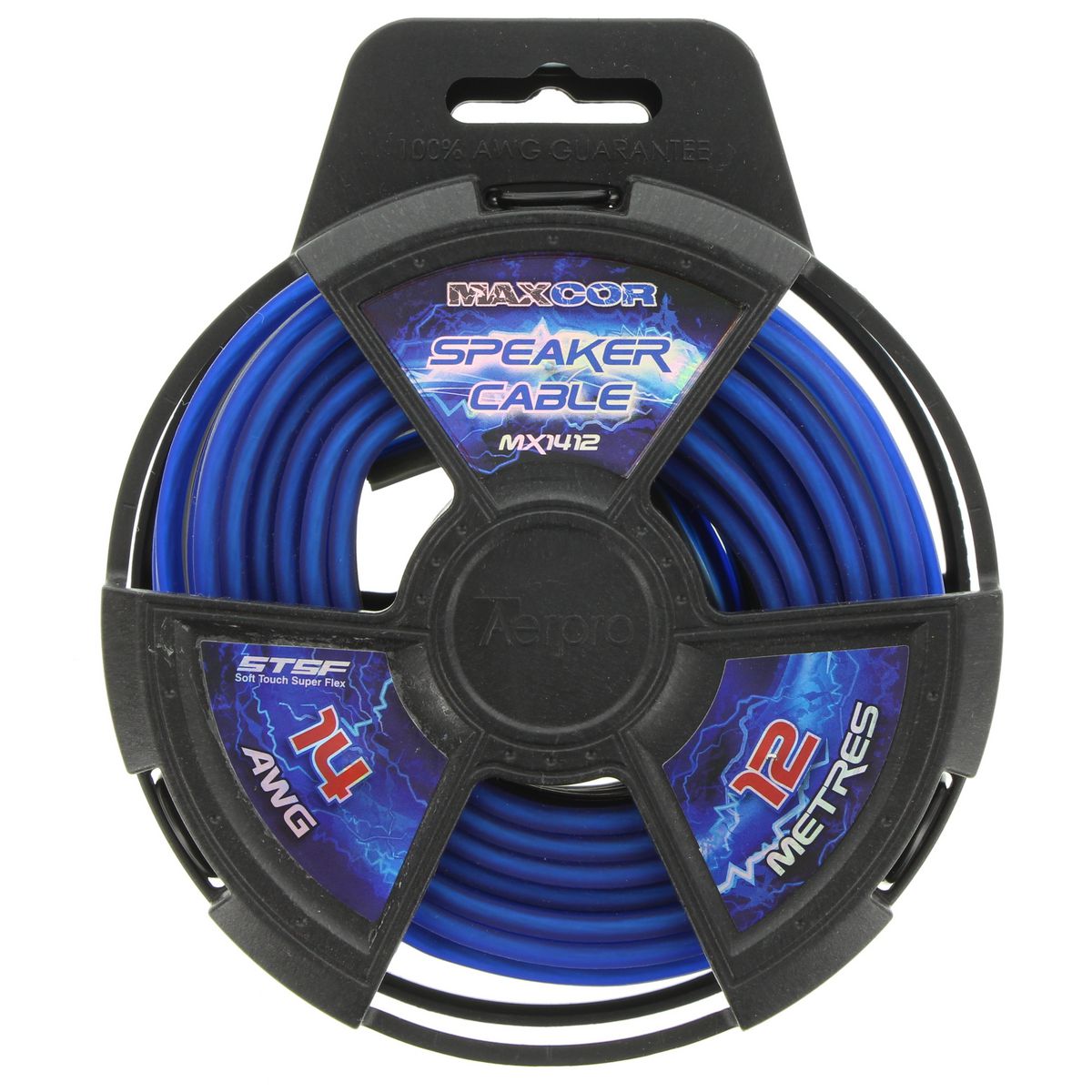Aerpro Maxcor Speaker Cable 14AWG 12m Green MX1412