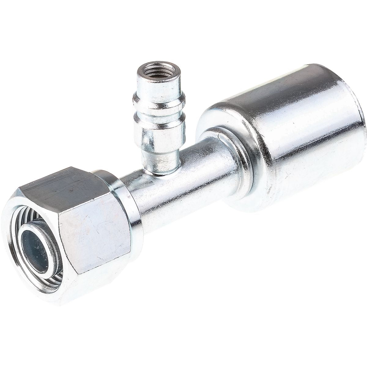 OEX Steel Fitting #10 fits Beadlock Step Up #12 Straight w/ R134a Port SFX1307-3