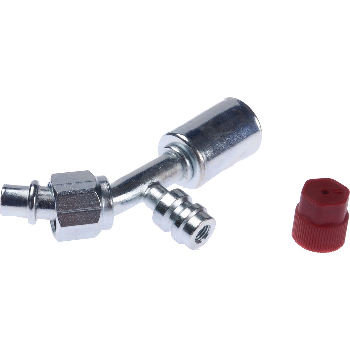 OEX Steel Fitting #8 fits Beadlock #8 45 Degree w/ R134a Port SFX1312-3