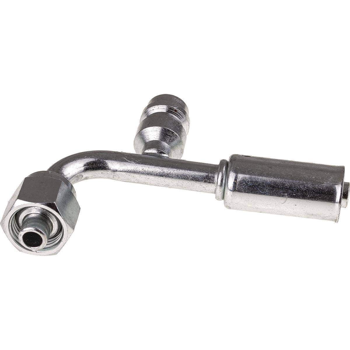 OEX Steel Fitting #6 fits Reduced Beadlock #6 90 Degree w/ R134a Port RSX1321-3