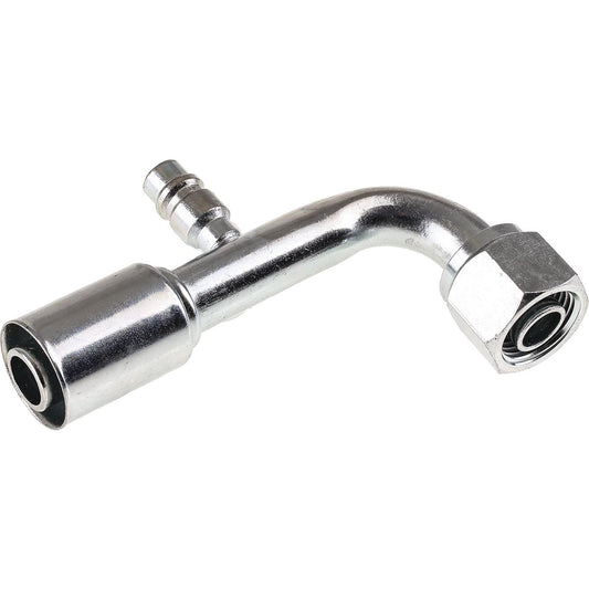 OEX Steel Fitting #10 fits Reduced Beadlock Step Down #12 90 Degree w/ R134a Port RSX1327-3