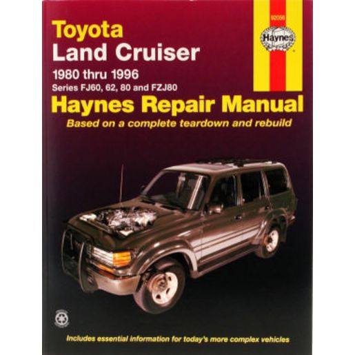 Haynes Owner's Workshop Manual - Toyota Landcruiser 1980-1998 HA92751