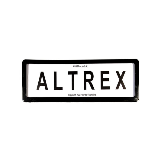 Altrex Number Plate Frame 6 Figure Black Plastic