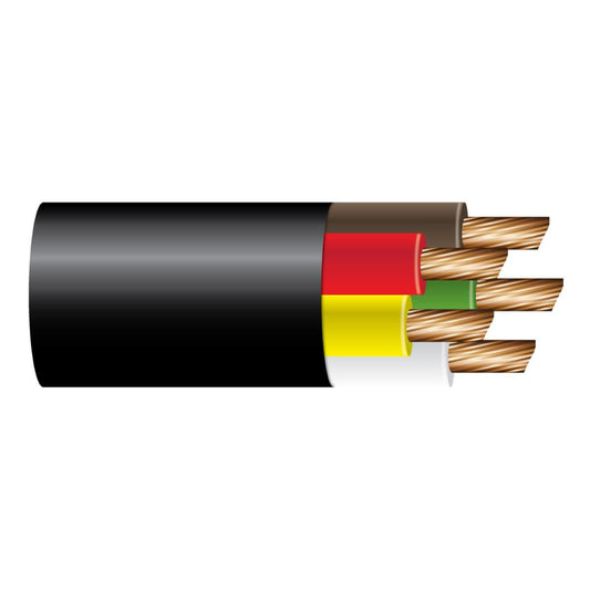 OEX Trailer Cable 5 Core 2.5mm W/Black Sheath 30M Roll ACX0820