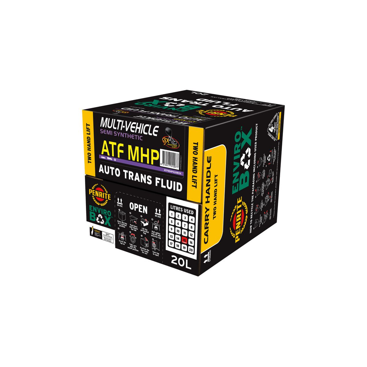 Penrite Multi-Vehicle ATF Fluid MHP Semi-Syn Enviro Box 20L ATFMHP020BOX