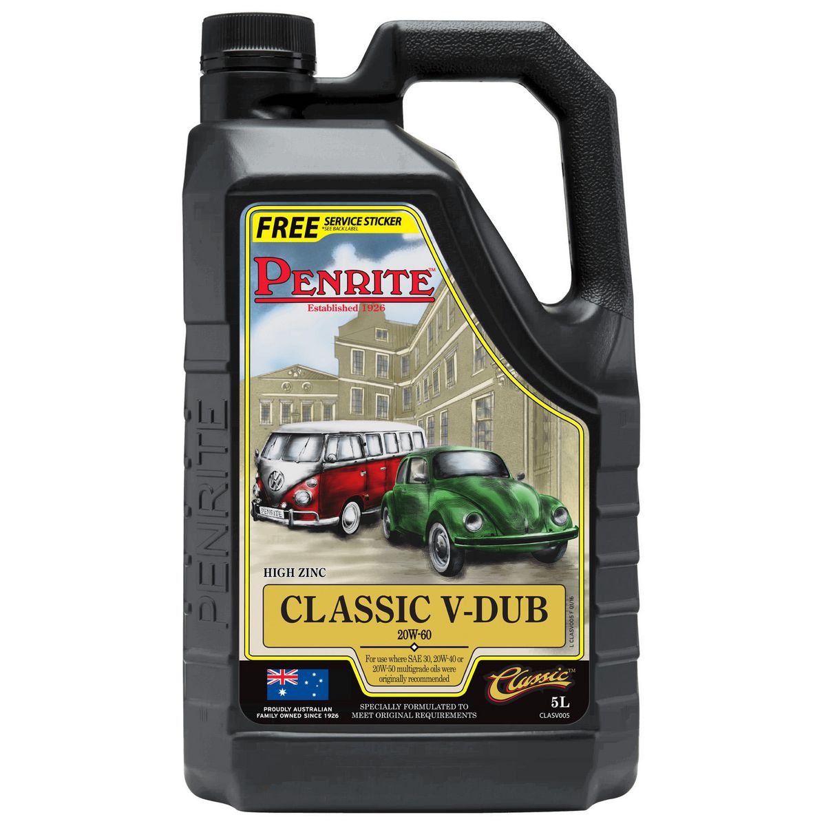Penrite Classic V-Dub 20W-60 Engine Oil 5L