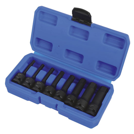 Mechpro Impact Hex Bit Set Metric 1/2In Drive 8pc