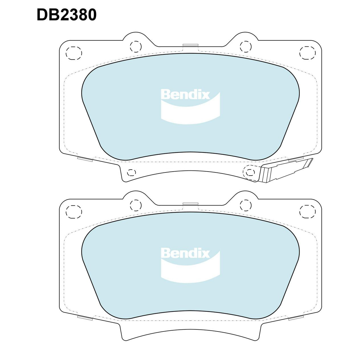 Bendix Heavy Duty Brake Pad Set Front DB2380 HD