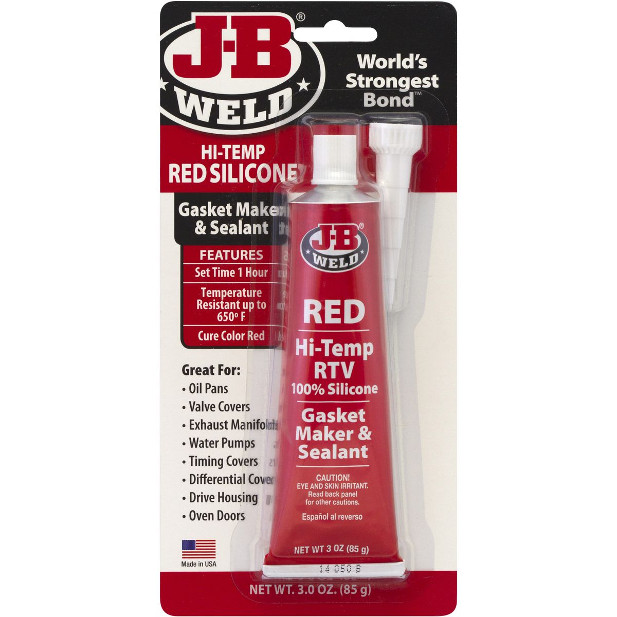 J-B Weld High Temp Silicone Sealant Red 85g 31314