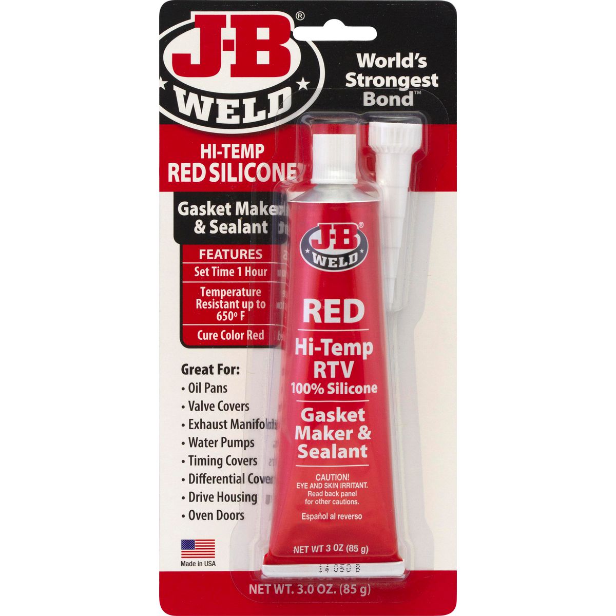J-B Weld High Temp Silicone Sealant Red 85g 31314