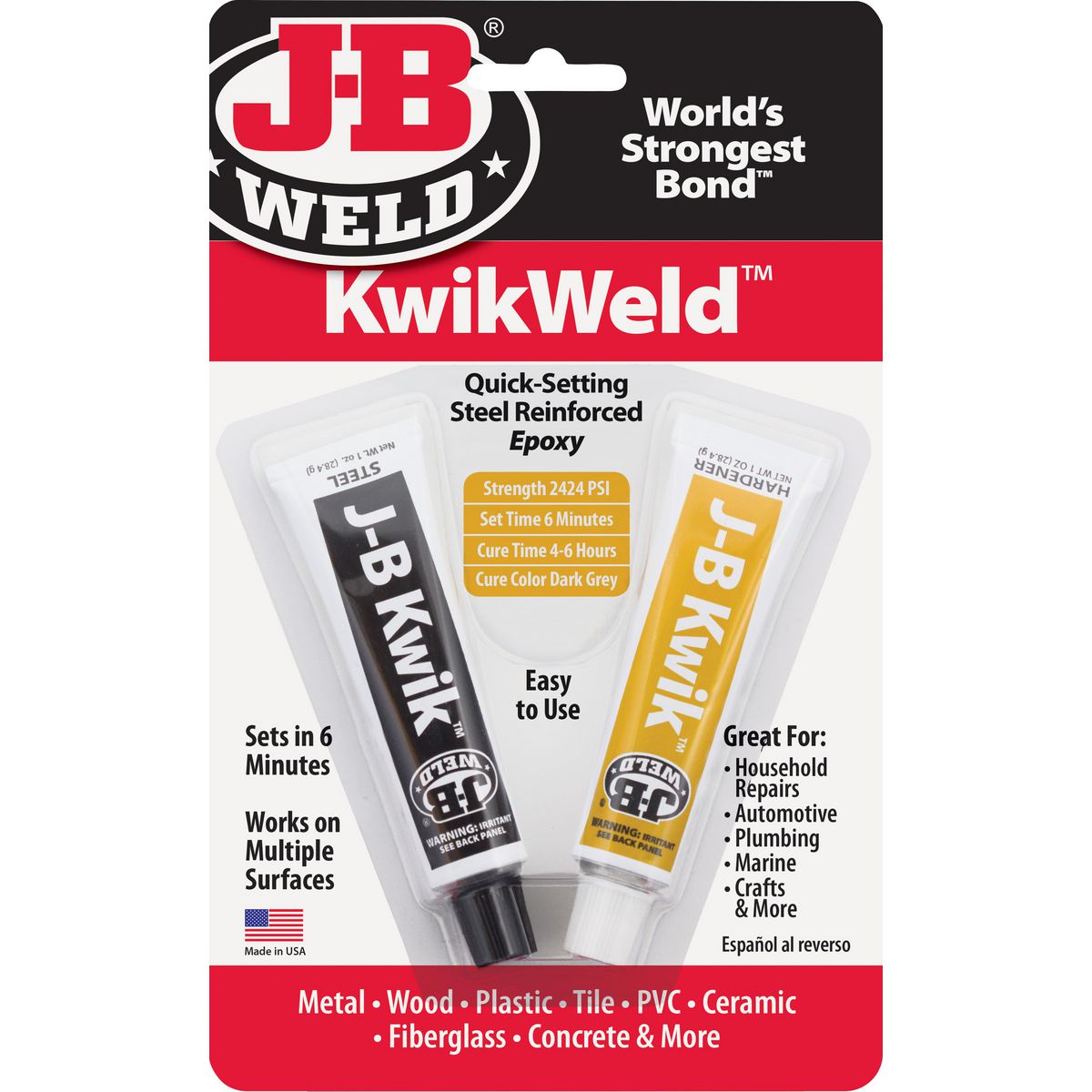 J-B Weld KwikWeld Twin TubeEpoxy 2x28.4g 8276