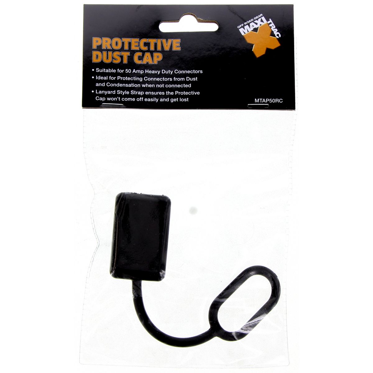Maxi Trac 4x4 Dust Cover Black Suits Heavy Duty Connectors 50A