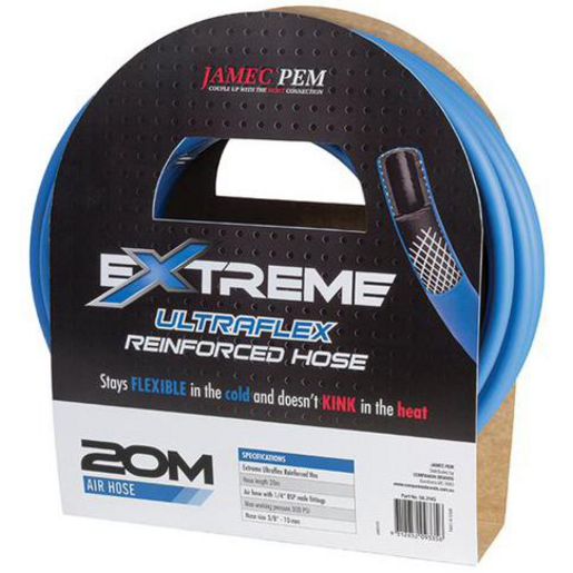 Jamec Pem Air Hose Extreme Ultraflex 20M X 10.5Mm Inc Fittings 56.3145